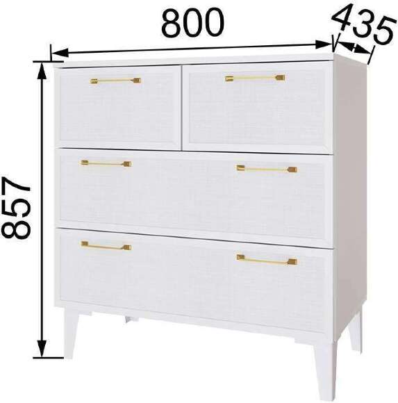 Комод малый Толедо ТК-21, Белый Комод малый Толедо ТК-21, Белый