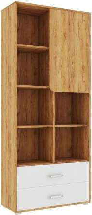 Дастин Шкаф открытый Дуб Крафт золотой / Белая Аляска