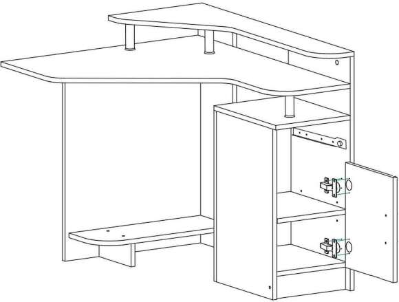 Интел-5 стол компьютерный Ясень Шимо темный / Светлый Интел-5 стол компьютерный Ясень Шимо темный / Светлый
