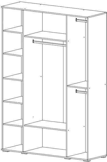 Шкаф 4-створчатый Норд 1600 (Дуб крафт)