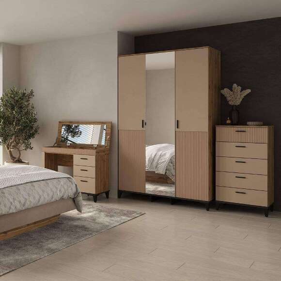 Шкаф 3-створчатый Дюна (Ижмебель) с зеркалом