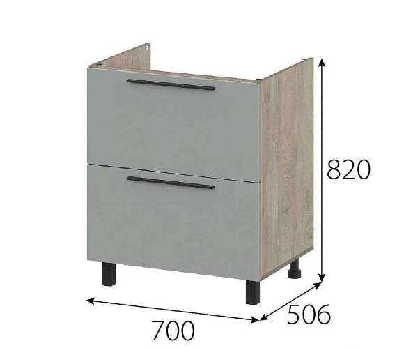 КГ Этна Стол под мойку 7м2я Софт грей КГ Этна Стол под мойку 7м2я Софт грей