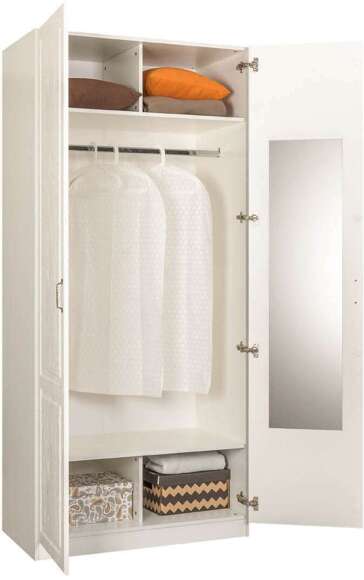 Ливерпуль Шкаф для одежды 13.134.01 Белый/Ясень ваниль