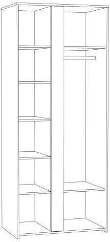 Трувор Шкаф 13.204.01 Дуб Гранж Песочный/Интра