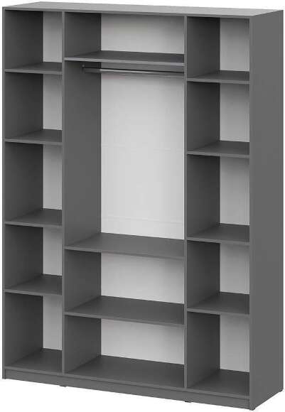 ШК 5 шкаф 1600 + полки 1 комплект / Графит