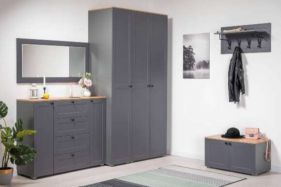 Тумба Остин 13.257, Серый графит, Дуб вотан Тумба Остин 13.257, Серый графит, Дуб вотан