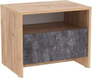 85.03 прикроватная тумба Бордо Дуб золотой / Цемент темный