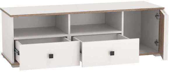 Тумба под ТВ 51.06 Либерти опора h=20мм Белый / Дуб Каньон