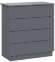 Комод Денвер (Арника) КМ 4 Графит серый
