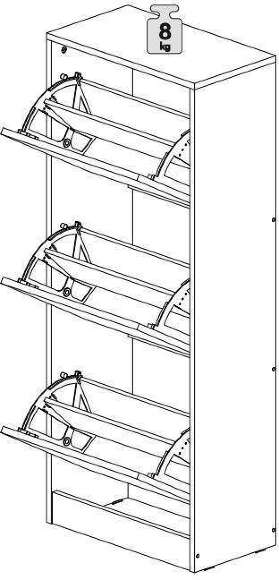 Обувница Айден ОБ06-601 Белый Обувница Айден ОБ06-601 Белый