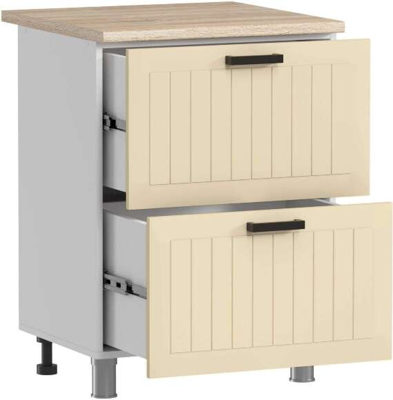 МК Аленушка Н2Я 600 Орхидея Крем, скоба антрацит (со столешницей) МК Аленушка Н2Я 600 Орхидея Крем, скоба антрацит (со столешницей)