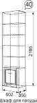 Шкаф для посуды Виктория Ижмебель 40 Шкаф для посуды Виктория Ижмебель 40