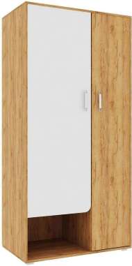 Дастин Шкаф распашной Дуб Крафт золотой / Белая Аляска