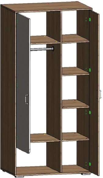 Дастин Шкаф распашной Дуб Крафт золотой / Белая Аляска Дастин Шкаф распашной Дуб Крафт золотой / Белая Аляска