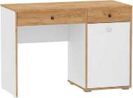 Стол письменный Вуди 12.42, Белый премиум, Дуб Золотой