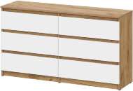 Комод с ящиками 1,38м Денвер, Дуб золотой, Белый