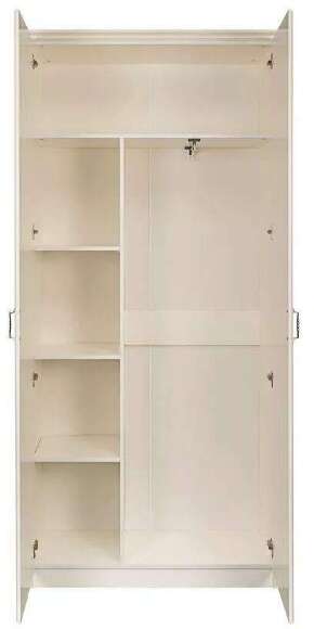 Ливерпуль Шкаф для одежды Белый/Ясень ваниль