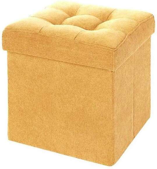 Пуф складной велюр Желтый