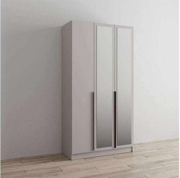 Распашной шкаф с зеркалом Мадрид 1,2, Кашемир Распашной шкаф с зеркалом Мадрид 1,2, Кашемир