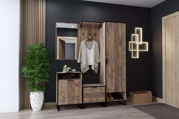 НМ 014.01 Шкаф для одежды Фолк Дуб Самдал НМ 014.01 Шкаф для одежды Фолк Дуб Самдал