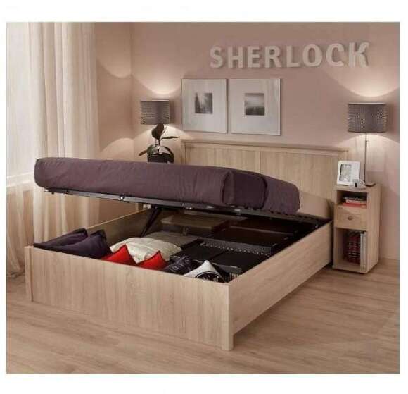 Кровать 160х200 Sherlock 42.2 с подъемным механизмом (Дуб Сонома)