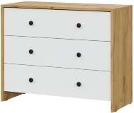 Комод Дольче 3 ящика Дуб Золотой, Белый Комод Дольче 3 ящика Дуб Золотой, Белый