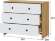 Комод Дольче 3 ящика Дуб Золотой, Белый Комод Дольче 3 ящика Дуб Золотой, Белый
