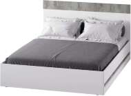 Кровать двойная с реечным настилом Инстайл КР-04 160х200, Бетон, белый