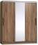 Шкаф-купе Strike 1800 с зеркалом Глазов-мебель (Дуб табачный Craft)