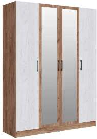 Шкаф Вегас 1600 (ТЭКС) Крафт табачный / Крафт белый