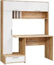 Стол письменный Лайт 03.243 Н, Дуб золотой, Белый