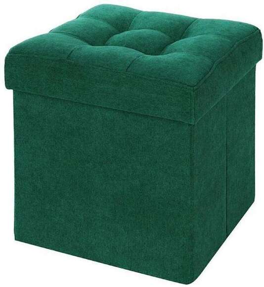 Пуф складной велюр Зеленый
