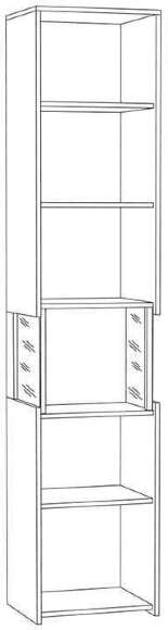 Трувор шкаф-пенал с витриной 13.205 Дуб Гранж Песочный/Интра