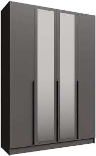 Распашной шкаф с зеркалом Мадрид 1,6, Графит серый Распашной шкаф с зеркалом Мадрид 1,6, Графит серый