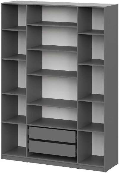 ШК 5 шкаф 1600 + полки 2 комплекта + ящики 1 комплект / Графит