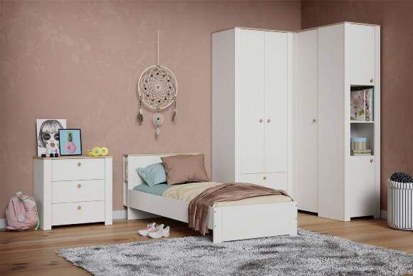 Шкаф угловой Джастин 13.229, Белый шагрень Шкаф угловой Джастин 13.229, Белый шагрень