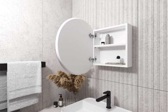 Шкаф зеркальный 16.312.01, Белый Шкаф зеркальный 16.312.01, Белый