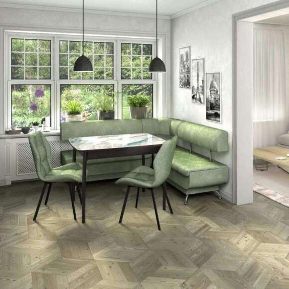 Кухонный уголок Валенсия велюр мохито