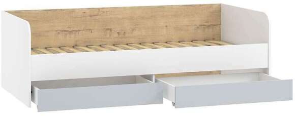 НМ 041.38 кровать Морти Дуб Бунратти/белый/серый НМ 041.38 кровать Морти Дуб Бунратти/белый/серый