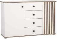 Комод 51.04 Либерти опора h=20мм Белый / Дуб Каньон