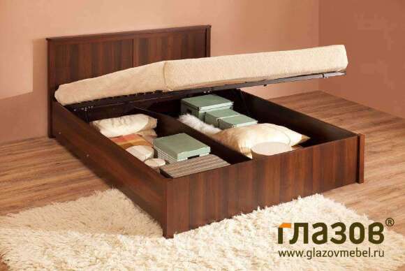 Кровать 160х200 Sherlock 42.2 с подъемным механизмом (Орех Шоколадный) Кровать 160х200 Sherlock 42.2 с подъемным механизмом (Орех Шоколадный)