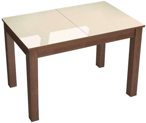 Стол обеденный раскладной Бруно (ТЭКС) 80 Венге/Лакобель ваниль Стол обеденный раскладной Бруно (ТЭКС) 80 Венге/Лакобель ваниль