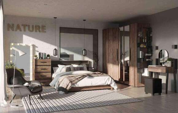 Шкаф двухдверный NATURE 54 (с зеркалами) Глазов-мебель Шкаф двухдверный NATURE 54 (с зеркалами) Глазов-мебель