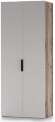 Харди шкаф двухдверный глухой Дуб Делано Темный / Белый