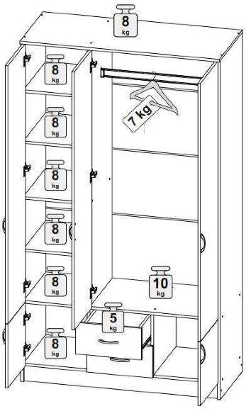 Шкаф трехстворчатый Ронда ШК-3 (Интерьер Центр) Венге