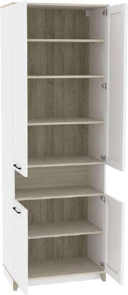 Шкаф для книг Аурелио 18, Белый, Блеквуд Сатиновый