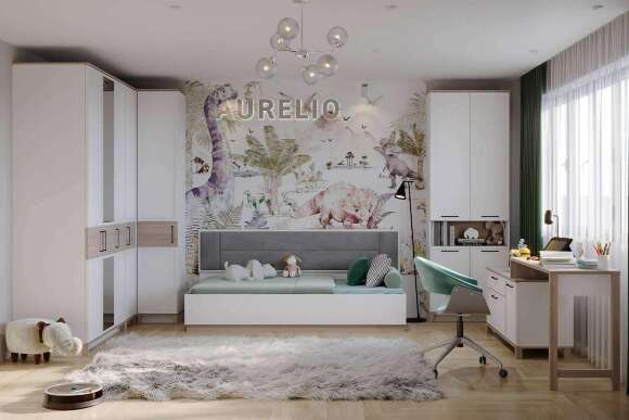 Шкаф для книг Аурелио 18, Белый, Блеквуд Сатиновый