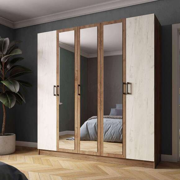 Шкаф Вегас 2000 (ТЭКС) Крафт табачный / Крафт белый