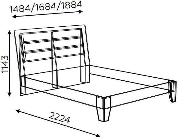 Кровать с подсветкой 140х200 Моника 1.1 Алисия