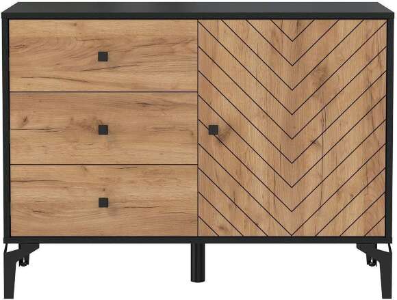 Комод Лофт 59.02 черный/дуб золотой Комод Лофт 59.02 черный/дуб золотой